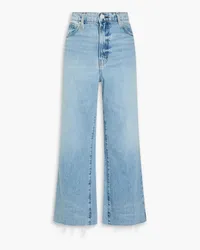 Frame Denim Cropped high-rise straight-leg jeans - Blue Blue