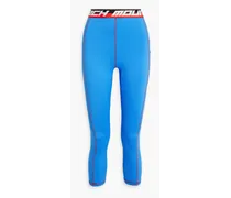 Next To Skin cropped stretch-jersey leggings - Blue