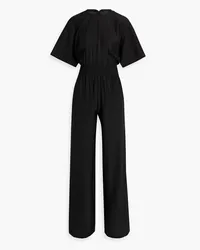 ATM Silk-crepe wide-leg jumpsuit - Black Black