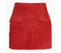Veria suede mini skirt - Red