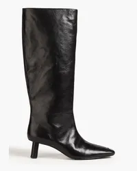 Tory Burch Pebbled-leather knee boots - Black Black