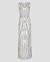 Jenny Packham Embellished georgette gown - White White