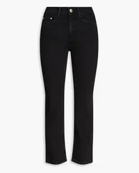 WANDLER Carnation cropped high-rise straight-leg jeans - Black Black