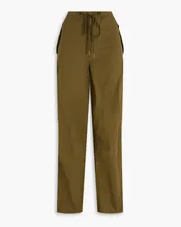 Nili Lotan Lison pleated cotton-poplin cargo pants - Green Green