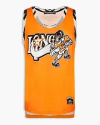 Dolce & Gabbana Printed cotton-jersey tank - Orange Orange