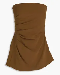 Proenza Schouler Strapless draped crepe top - Brown Brown