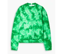 Tie-dyed French cotton-terry sweatshirt - Green