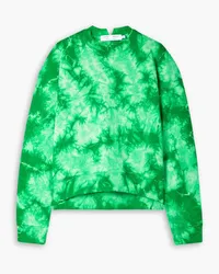 Proenza Schouler Tie-dyed French cotton-terry sweatshirt - Green Green