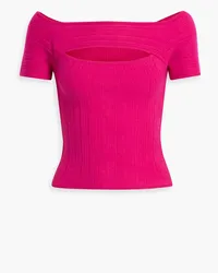 NAADAM Cutout ribbed cashmere top - Pink Pink