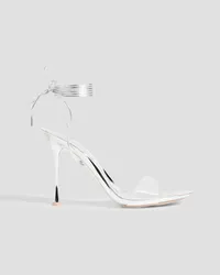 Gianvito Rossi Spice 95 metallic leather and PVC sandals - Metallic Metallic