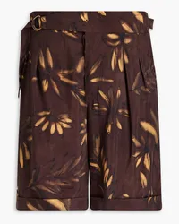 Nanushka Nagi Gurkha pleated printed shorts - Brown Brown