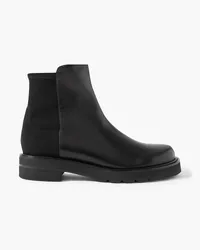 Stuart Weitzman Leather and neoprene ankle boots - Black Black