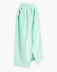 Aje. Mirabelle wrap-effect linen-blend maxi skirt - Green Green