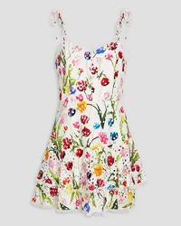 Alice + Olivia Alice Olivia - Kiss My Tulips floral-print broderie anglaise cotton mini dress - Multicolor Multicolor