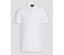 Cotton-jacquard polo shirt - White
