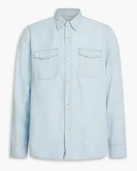 Officine Generale Lyocell-chambray shirt - Blue Blue