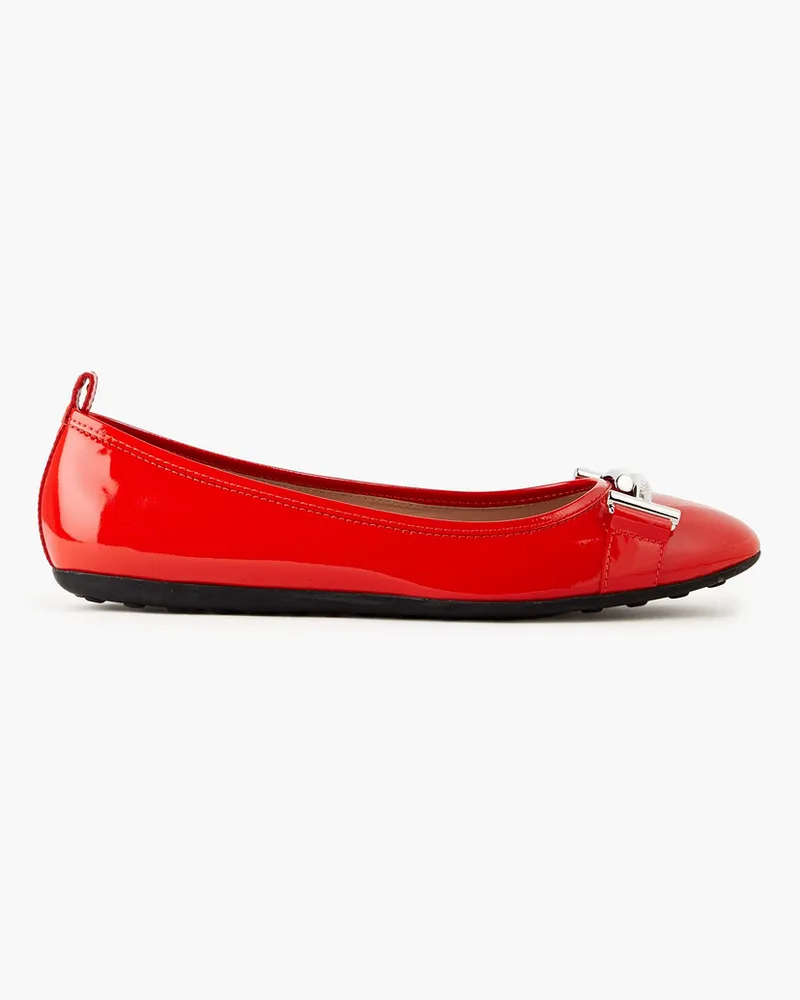 Patent-leather ballet flats - Red