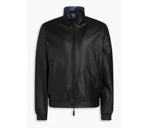 Reversible leather jacket - Black