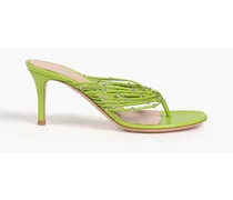 Gianvito Rossi Luxor studded leather sandals - Green Green