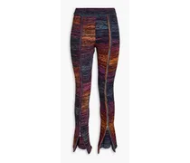 Bodacious space-dyed knitted slim-leg pants - Multicolor