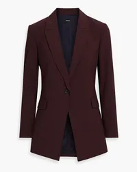 Theory Wool-blend blazer - Burgundy Burgundy