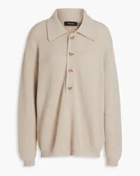 Lisa Yang Ribbed cashmere polo sweater - Neutral Neutral