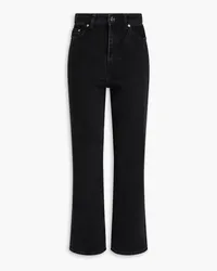 Ganni High-rise bootcut jeans - Black Black