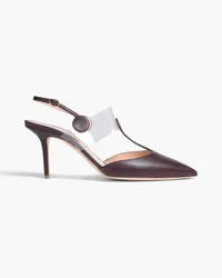 Rupert Sanderson Kyoto PVC-trimmed leather slingback pumps - Purple Purple