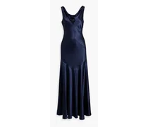 Senie draped satin maxi dress - Blue