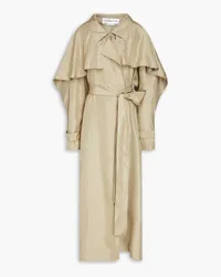 Victoria Beckham Belted silk-habotai trench coat - Neutral Neutral