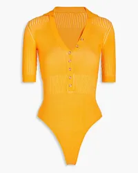 Jacquemus Yauco ribbed-knit bodysuit - Yellow Yellow