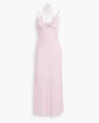 A.L.C. Sienna cutout shirred satin midi dress - Pink Pink