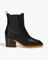 TOD'S Leather ankle boots - Black Black