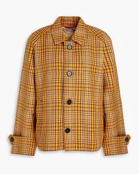 Marni Checked wool-twill jacket - Yellow Yellow