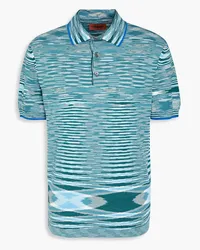 Missoni Space-dyed cotton polo shirt - Blue Blue