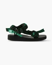 Arizona Love Trekky velvet and grosgrain sandals - Green Green