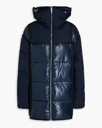 Ganni Quilted ripstop and shell hooded jacket - Blue Blue