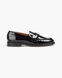 Claudie Pierlot Embellished patent-leather loafers - Black Black