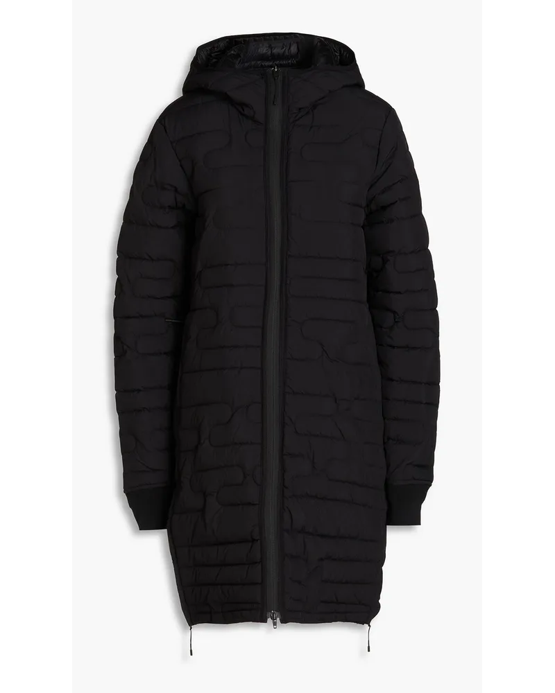Y-3 Quilted shell hooded coat - Black Black