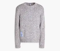 Appliquéd cotton sweater - Multicolor