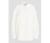 Pleated crepe shirt - White