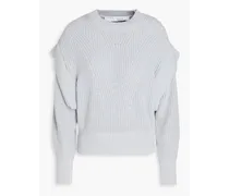 Kharla ribbed cotton-blend sweater - Blue