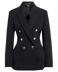 Versace Double-breasted wool-blend crepe blazer - Black Black