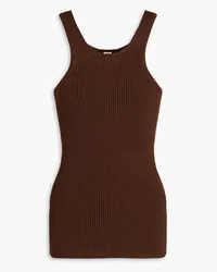 Totême Ribbed-knit tank - Brown Brown