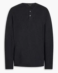 James Perse Mélange cashmere Henley sweater - Gray Gray