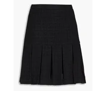 Firenze pleated tweed mini skirt - Black