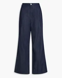 Frame Denim Pleated high-rise wide-leg jeans - Blue Blue