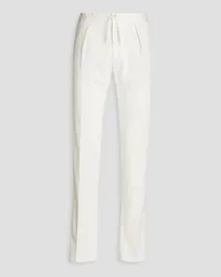 Slowear Incotex slim-fit cotton-blend drawstring pants - White White