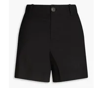 Linen-blend shorts - Black