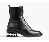 Casati embellished leather combat boots - Black